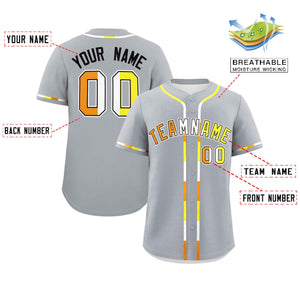 Custom Light Gray Maverique For Pride Month Classic Style Authentic Baseball Jersey