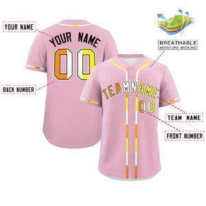 Custom Light Pink Maverique For Pride Month Classic Style Authentic Baseball Jersey