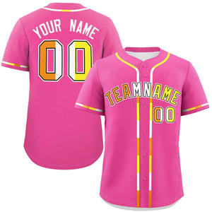 Custom Pink Maverique For Pride Month Classic Style Authentic Baseball Jersey