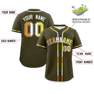 Custom Olive Maverique For Pride Month Classic Style Authentic Baseball Jersey