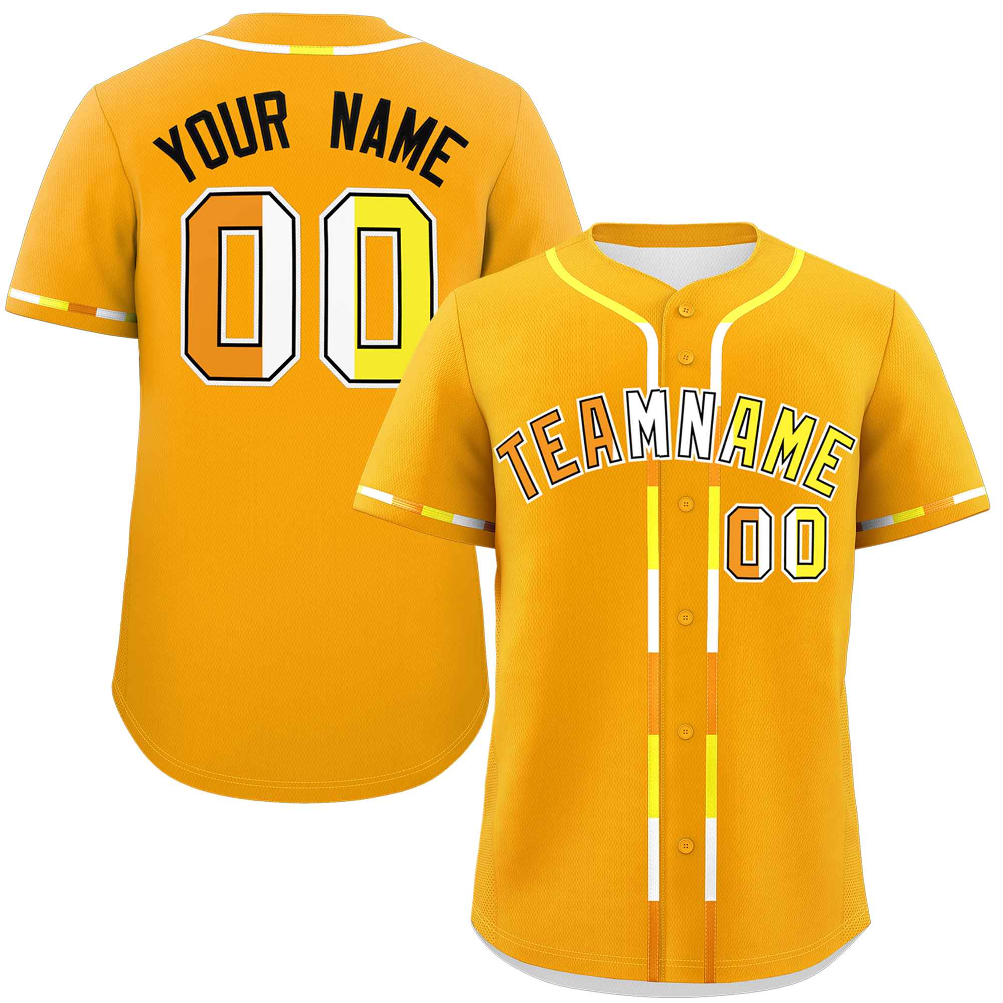 Custom Yellow Maverique For Pride Month Classic Style Authentic Baseball Jersey