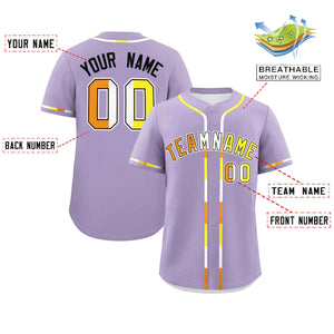 Custom Light Purple Maverique For Pride Month Classic Style Authentic Baseball Jersey