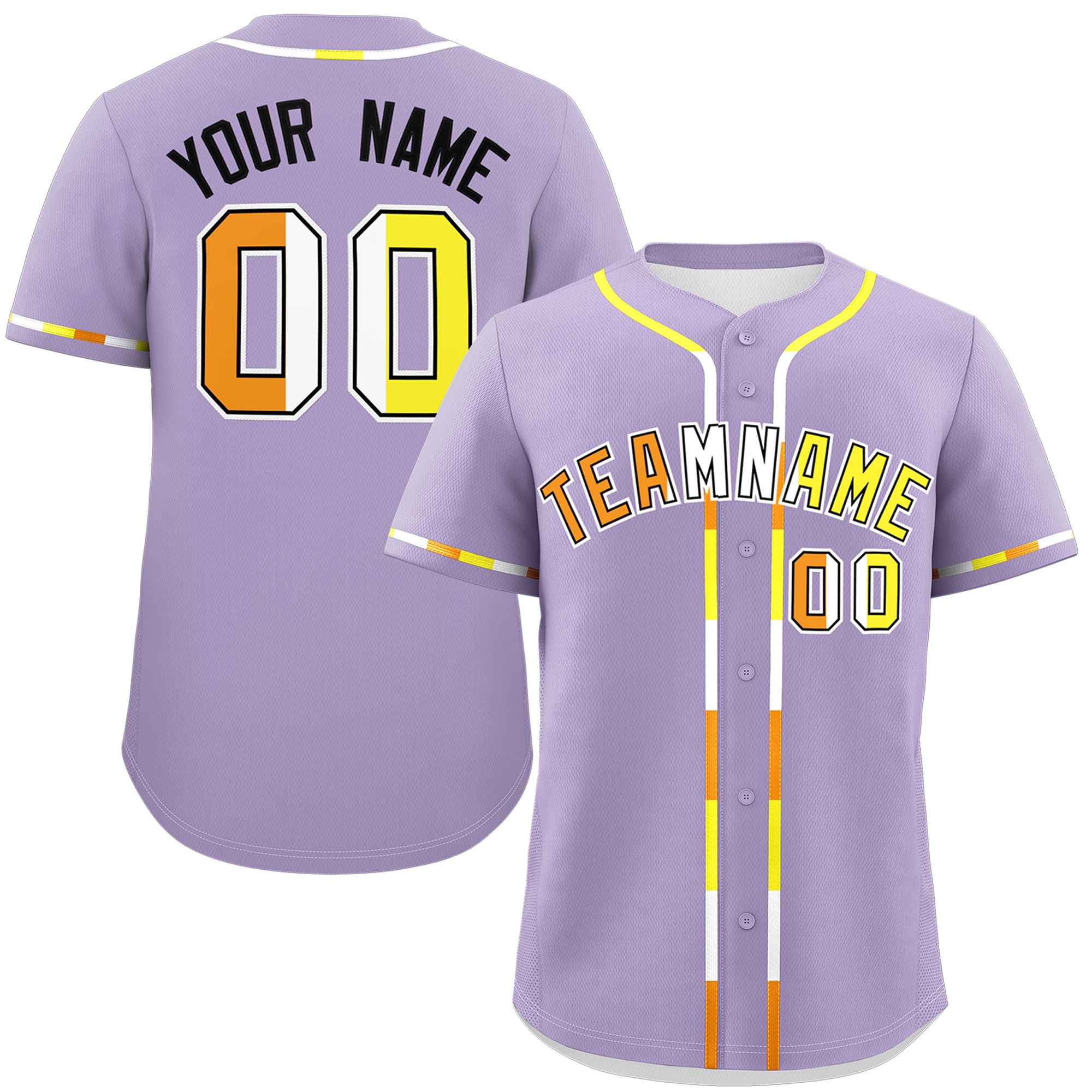 Custom Light Purple Maverique For Pride Month Classic Style Authentic Baseball Jersey