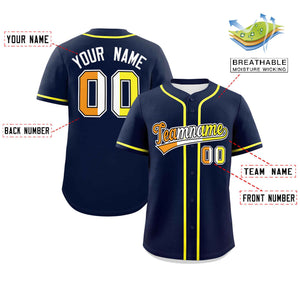 Custom Navy Maverique For Pride Month Classic Style Authentic Baseball Jersey