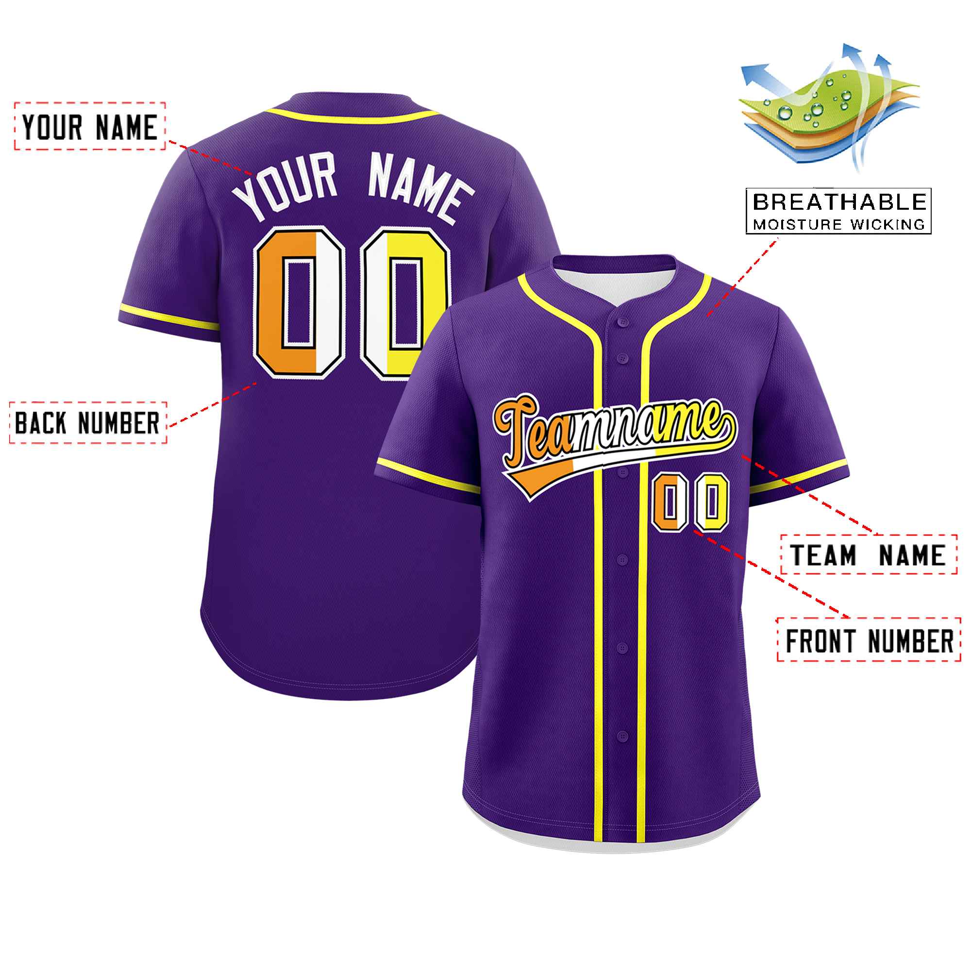 Custom Purple Maverique For Pride Month Classic Style Authentic Baseball Jersey