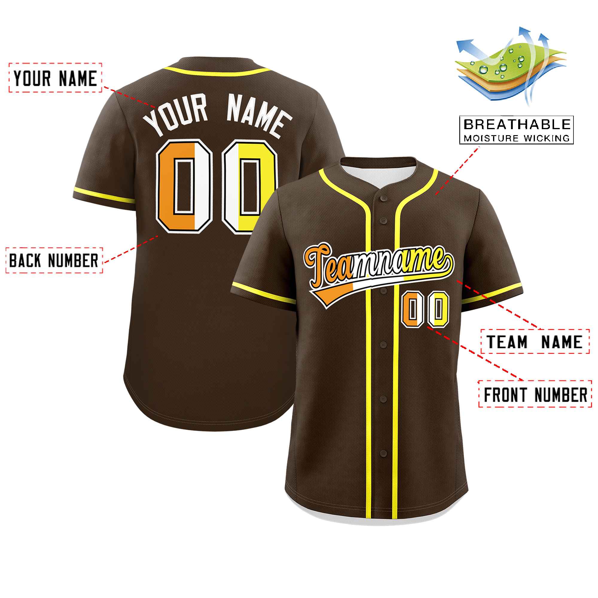 Custom Brown Maverique For Pride Month Classic Style Authentic Baseball Jersey