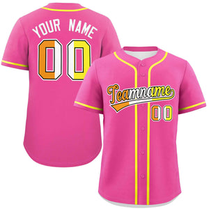 Custom Pink Maverique For Pride Month Classic Style Authentic Baseball Jersey