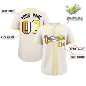 Custom Cream Maverique For Pride Month Classic Style Authentic Baseball Jersey