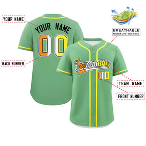 Custom Light Green Maverique For Pride Month Classic Style Authentic Baseball Jersey