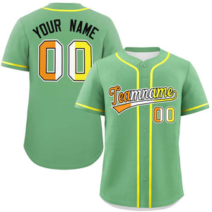 Custom Light Green Maverique For Pride Month Classic Style Authentic Baseball Jersey