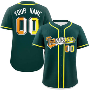 Custom Midnight Green Maverique For Pride Month Classic Style Authentic Baseball Jersey