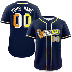 Custom Navy Maverique For Pride Month Classic Style Authentic Baseball Jersey