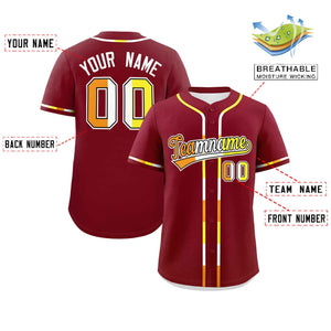 Custom Crimson Maverique For Pride Month Classic Style Authentic Baseball Jersey