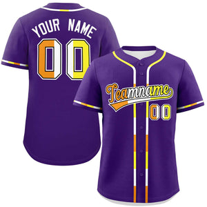 Custom Purple Maverique For Pride Month Classic Style Authentic Baseball Jersey