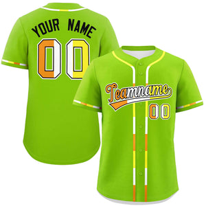 Custom Neon Green Maverique For Pride Month Classic Style Authentic Baseball Jersey