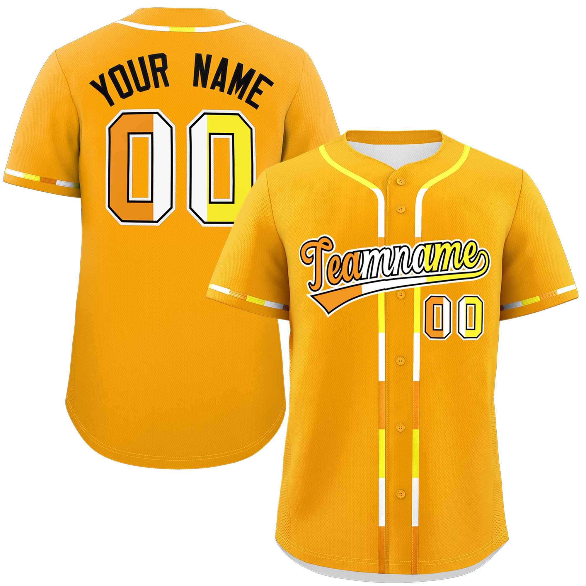 Custom Yellow Maverique For Pride Month Classic Style Authentic Baseball Jersey