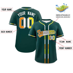 Custom Midnight Green Maverique For Pride Month Classic Style Authentic Baseball Jersey