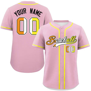 Custom Light Pink Maverique For Pride Month Classic Style Authentic Baseball Jersey