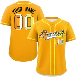 Custom Yellow Maverique For Pride Month Classic Style Authentic Baseball Jersey