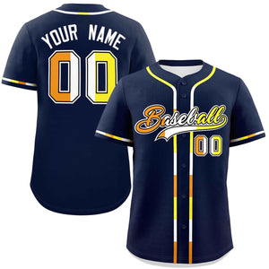 Custom Navy Maverique For Pride Month Classic Style Authentic Baseball Jersey