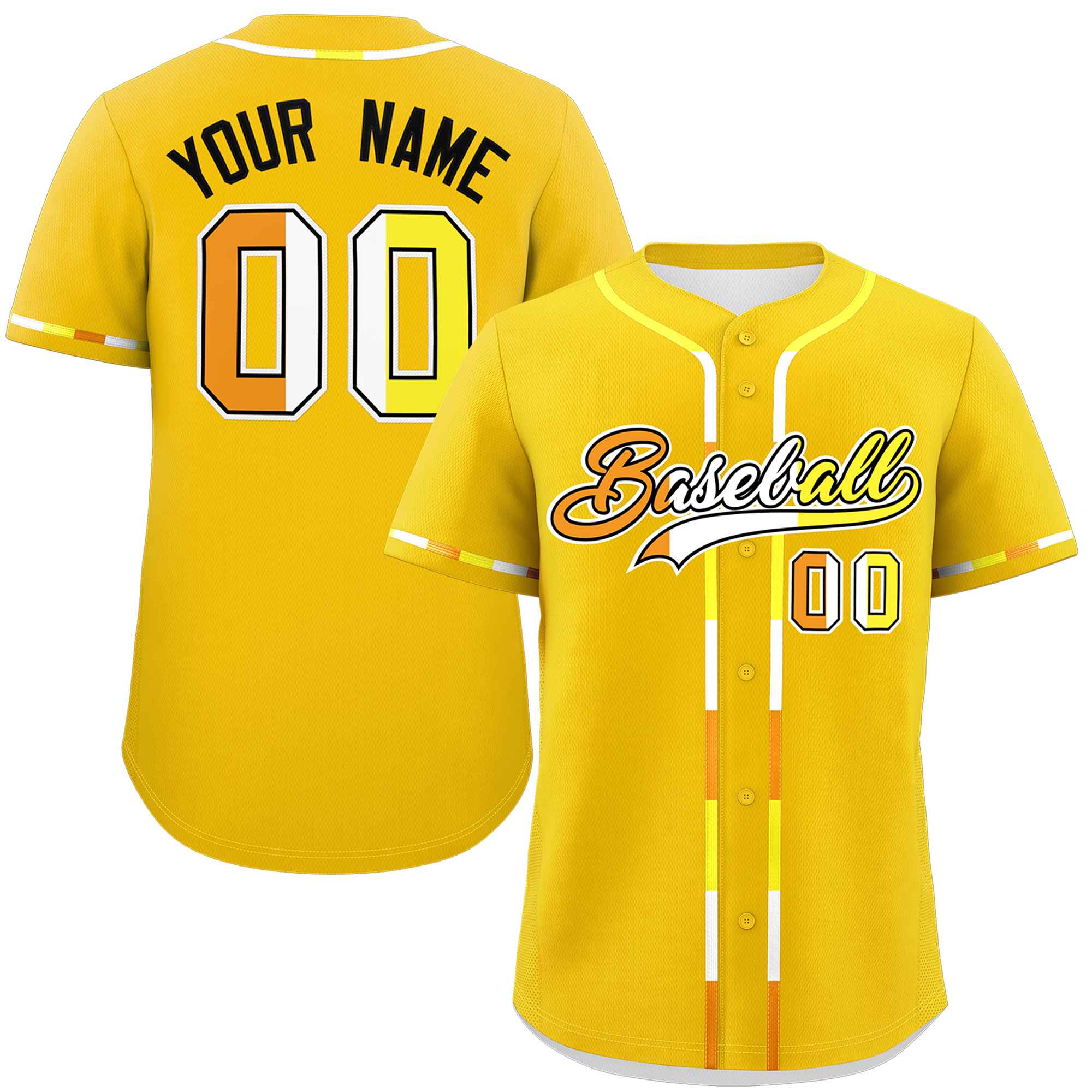 Custom Gold Maverique For Pride Month Classic Style Authentic Baseball Jersey