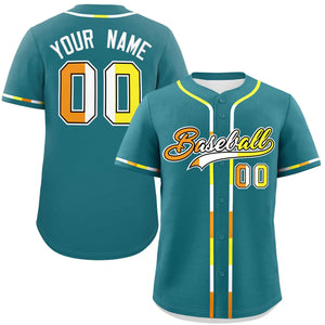 Custom Aqua Maverique For Pride Month Classic Style Authentic Baseball Jersey