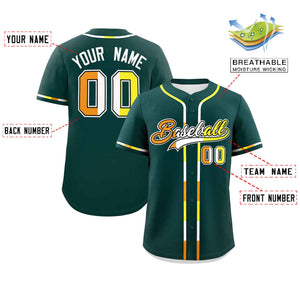 Custom Midnight Green Maverique For Pride Month Classic Style Authentic Baseball Jersey