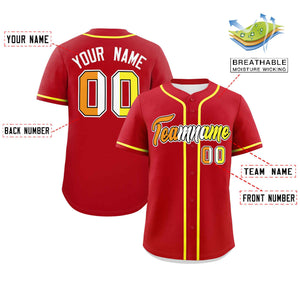 Custom Red Maverique For Pride Month Classic Style Authentic Baseball Jersey