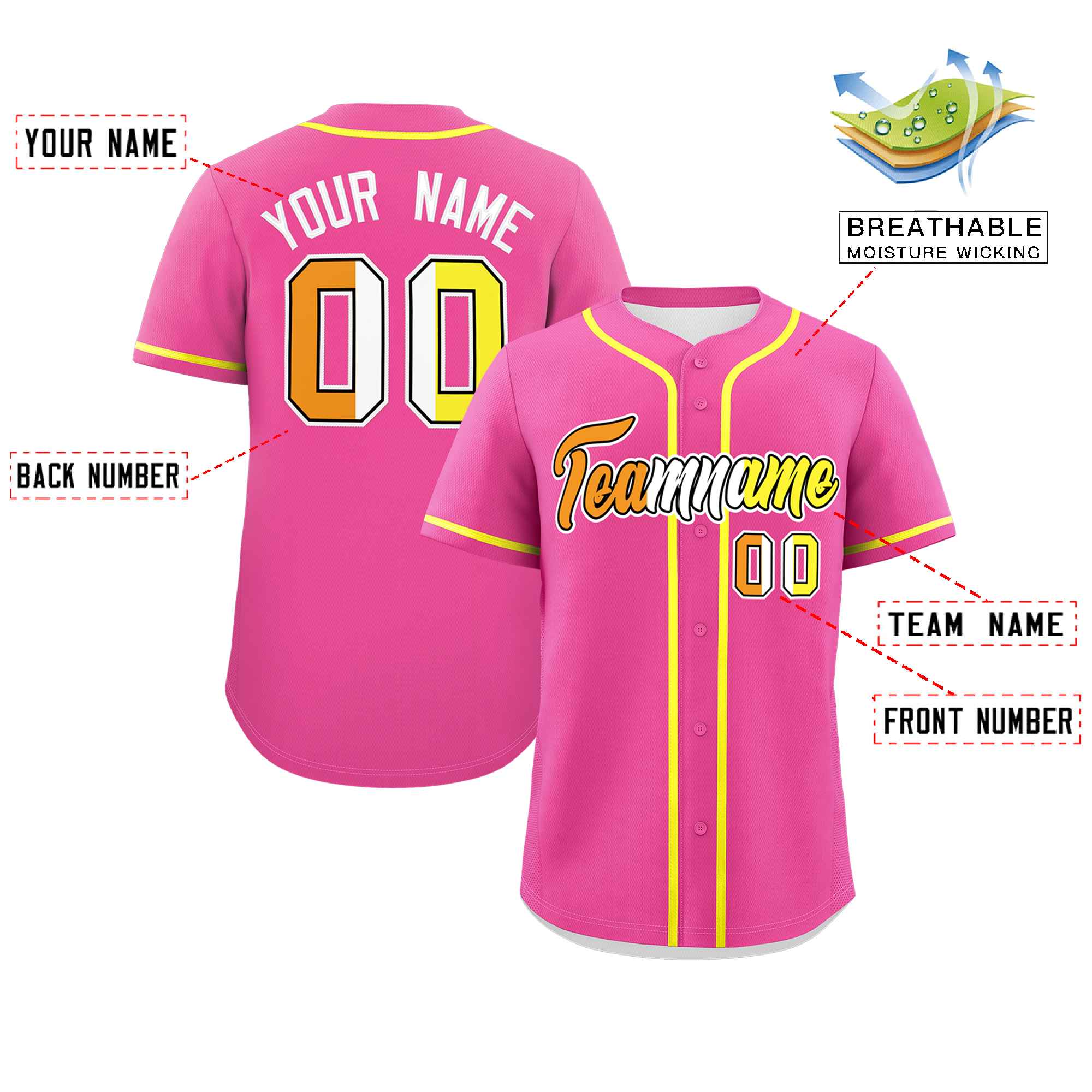 Custom Pink Maverique For Pride Month Classic Style Authentic Baseball Jersey