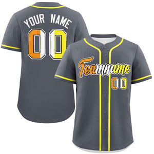 Custom Dark Gray Maverique For Pride Month Classic Style Authentic Baseball Jersey