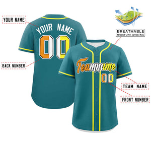 Custom Aqua Maverique For Pride Month Classic Style Authentic Baseball Jersey