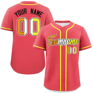 Custom Light Red Maverique For Pride Month Classic Style Authentic Baseball Jersey