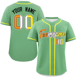 Custom Light Green Maverique For Pride Month Classic Style Authentic Baseball Jersey