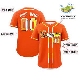 Custom Orange Maverique For Pride Month Classic Style Authentic Baseball Jersey