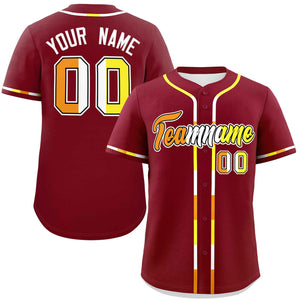 Custom Crimson Maverique For Pride Month Classic Style Authentic Baseball Jersey