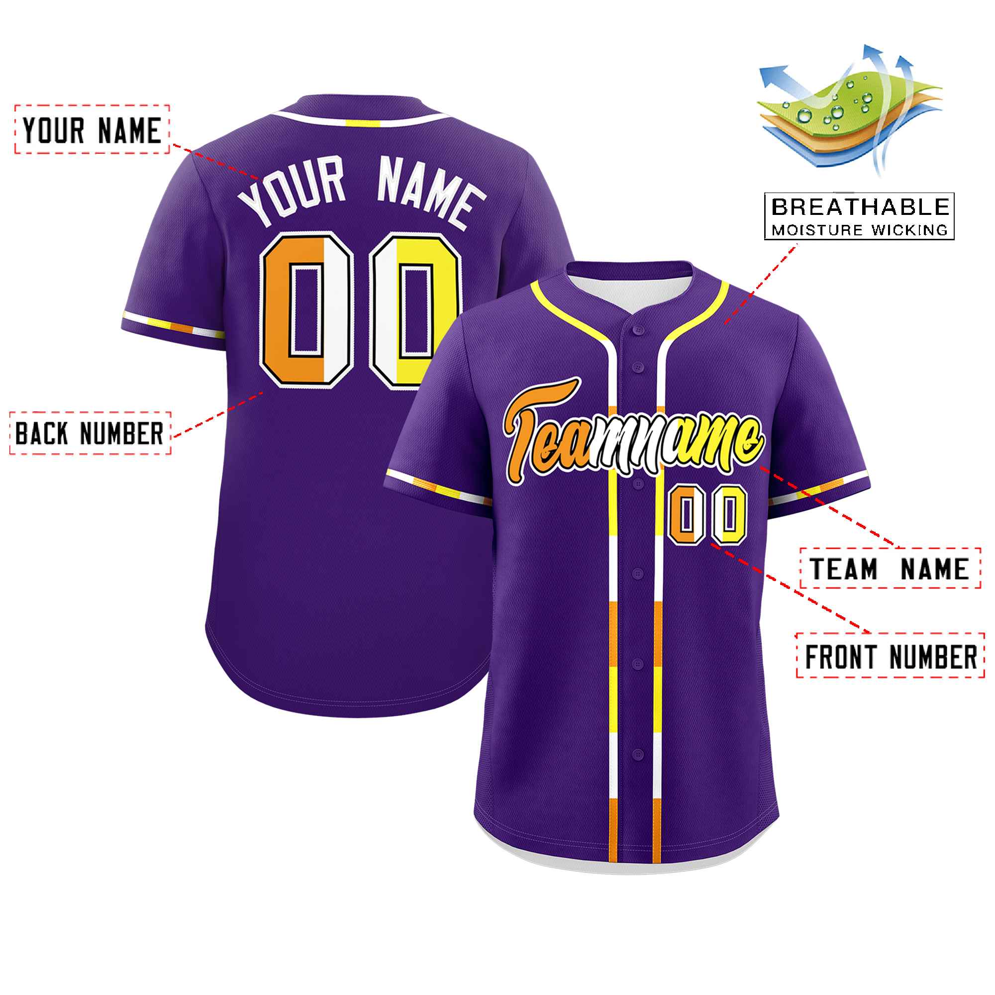 Custom Purple Maverique For Pride Month Classic Style Authentic Baseball Jersey