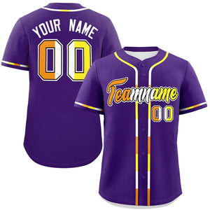 Custom Purple Maverique For Pride Month Classic Style Authentic Baseball Jersey