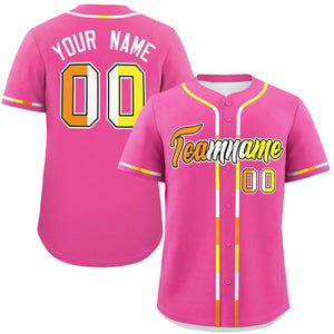 Custom Pink Maverique For Pride Month Classic Style Authentic Baseball Jersey