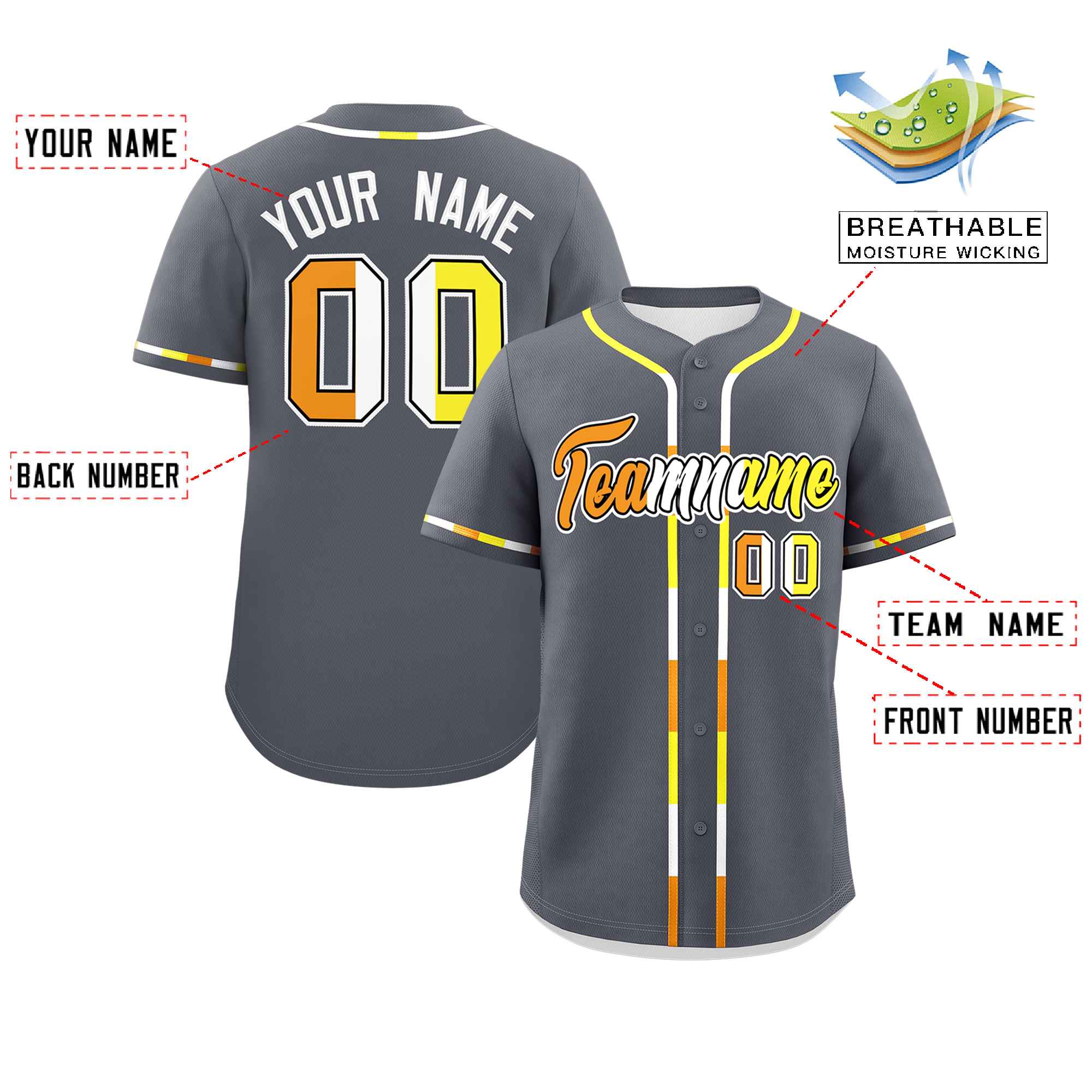 Custom Dark Gray Maverique For Pride Month Classic Style Authentic Baseball Jersey