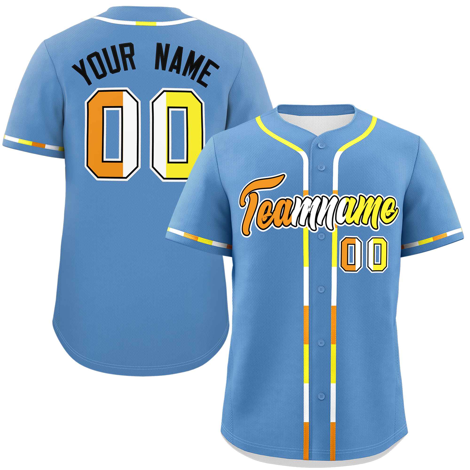 Custom Light Blue Maverique For Pride Month Classic Style Authentic Baseball Jersey