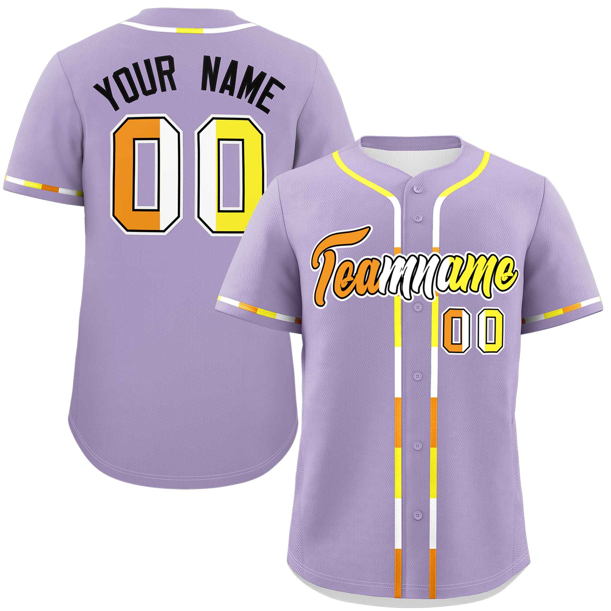 Custom Light Purple Maverique For Pride Month Classic Style Authentic Baseball Jersey