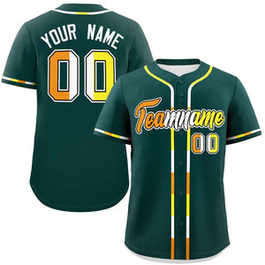 Custom Midnight Green Maverique For Pride Month Classic Style Authentic Baseball Jersey