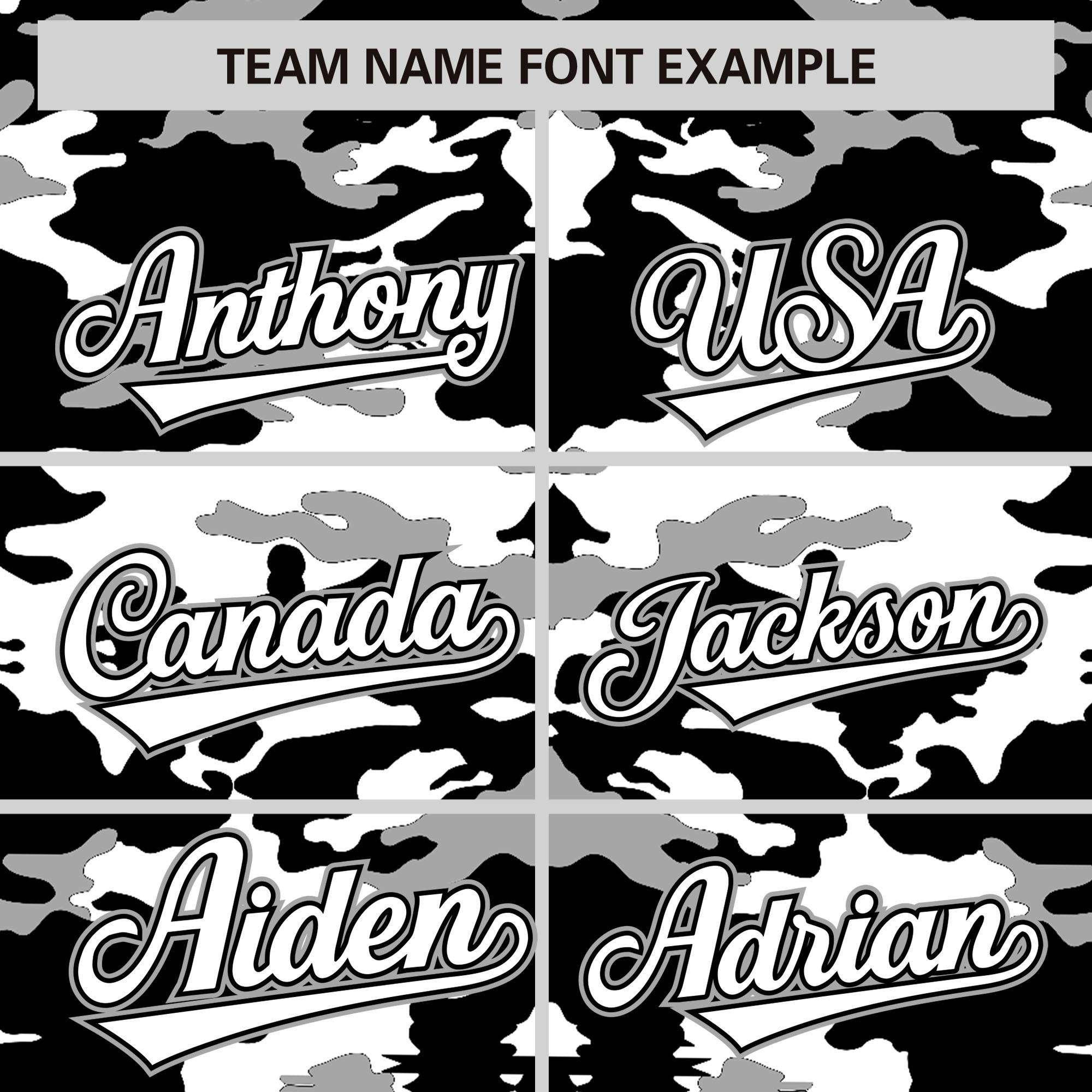 Custom Black White-Gray Personalized Camo Design Authentic Baseball Jersey