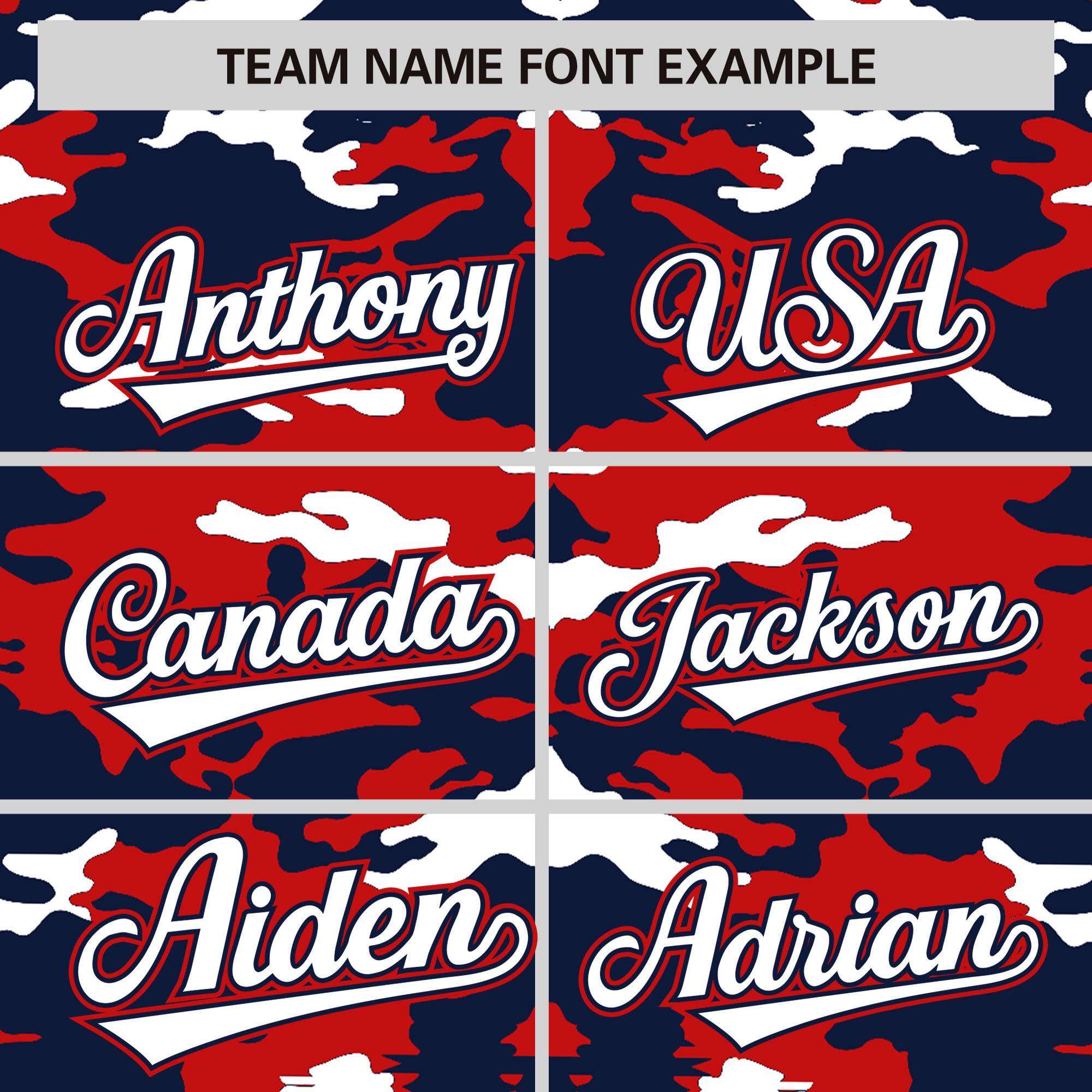 Custom Navy Red-White Personalized Camo Design Authentic Baseball Jersey