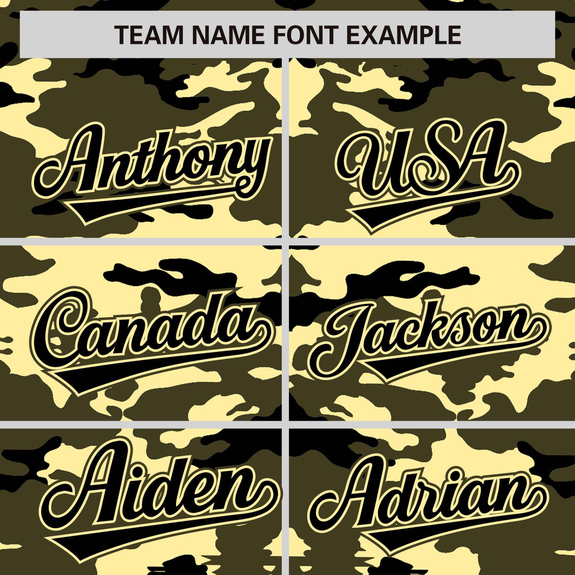 Custom Olive Black-Khaki Personalized Camo Design Authentic Baseball Jersey