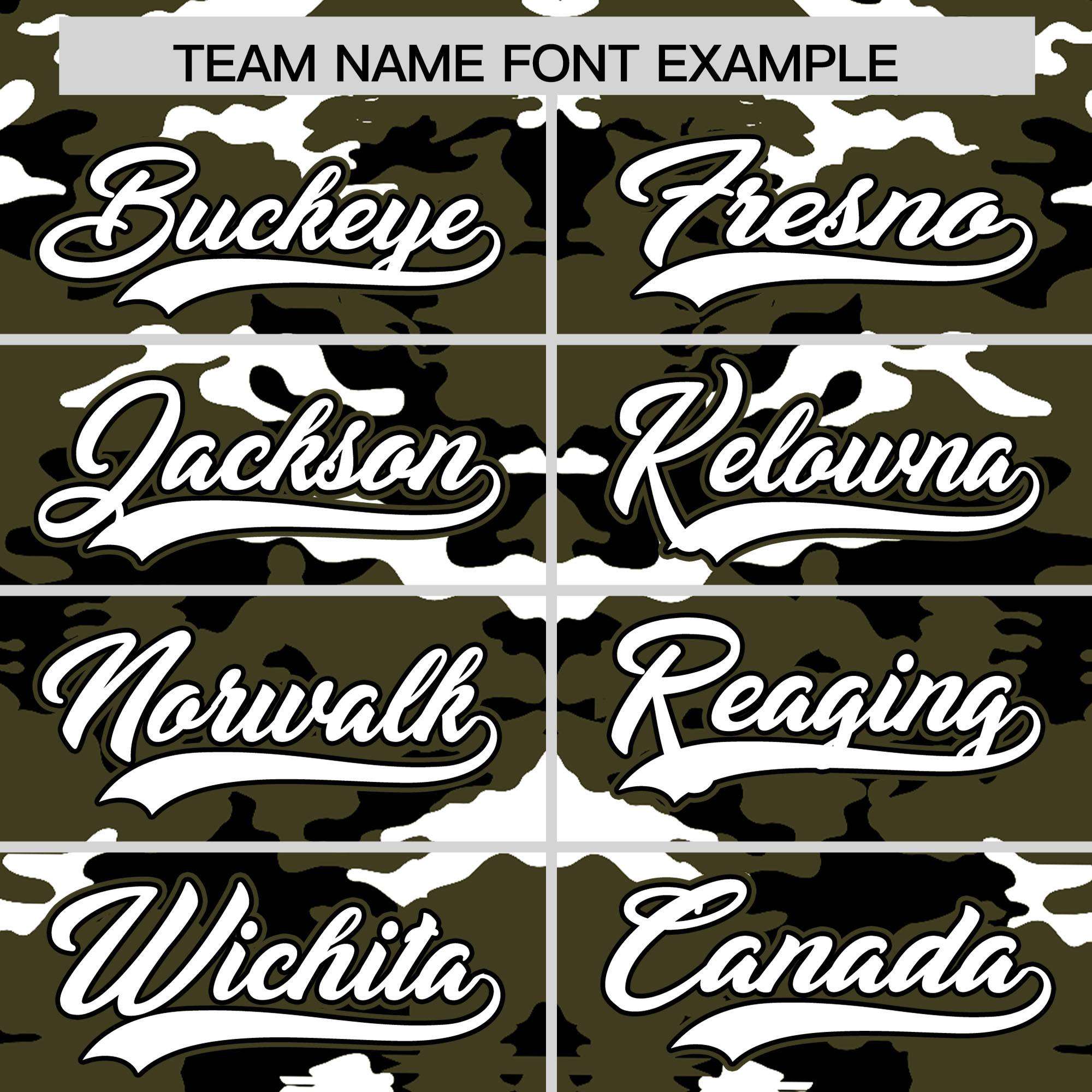 Custom Olive Black-White Personalized Camo Design Authentic Baseball Jersey