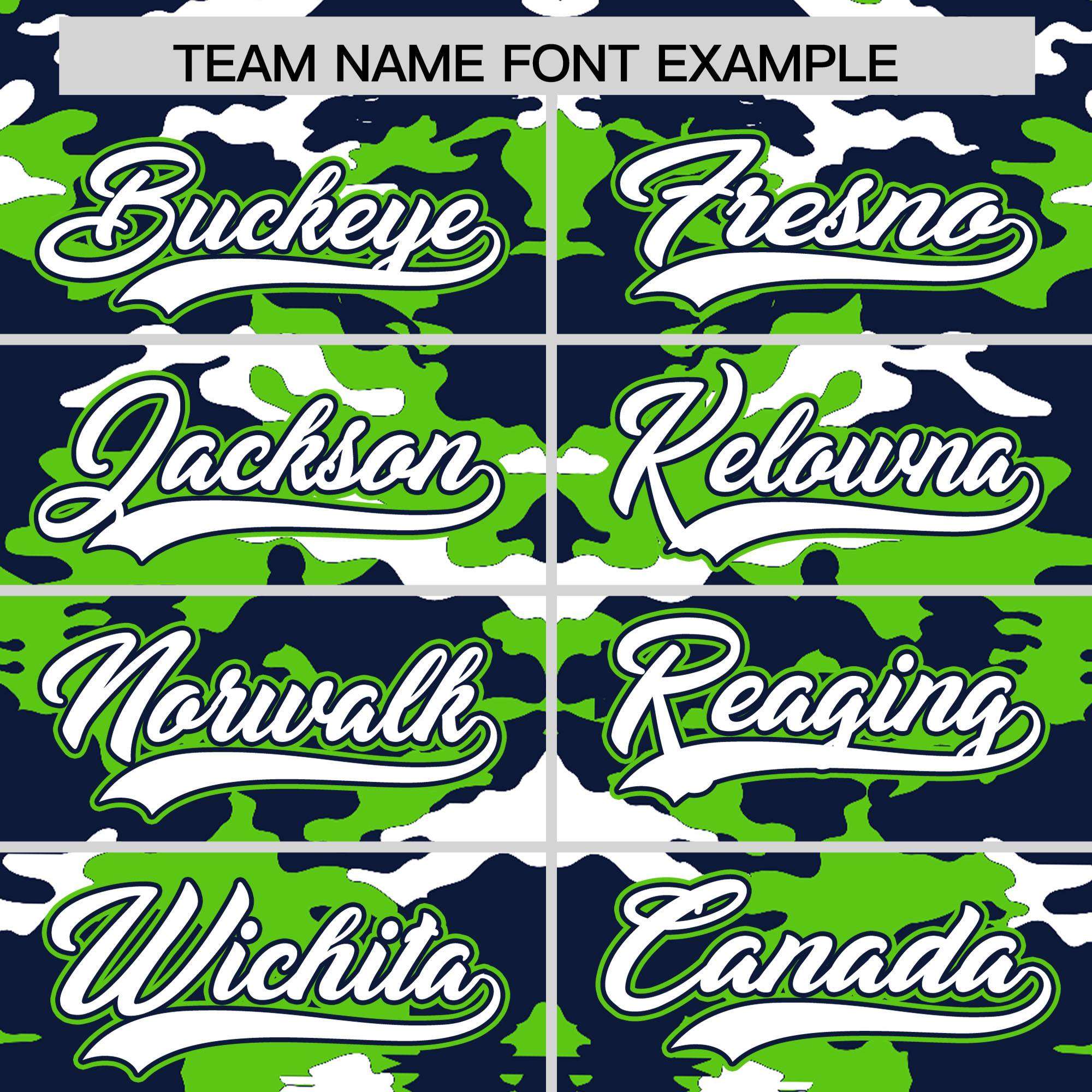 Custom Navy Neon Green-White Personalized Camo Design Authentic Baseball Jersey