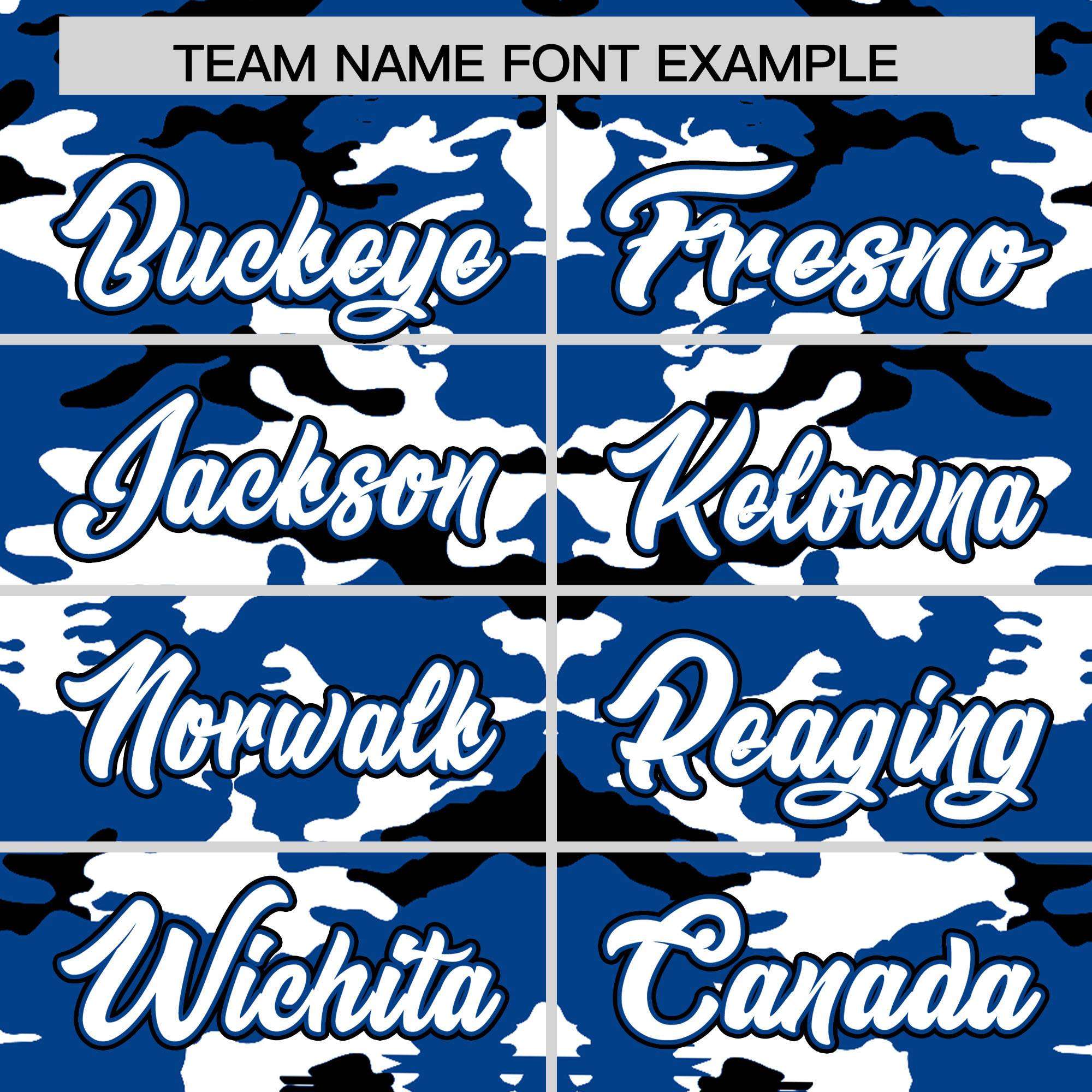 Custom Royal White-Black Personalized Camo Design Authentic Baseball Jersey