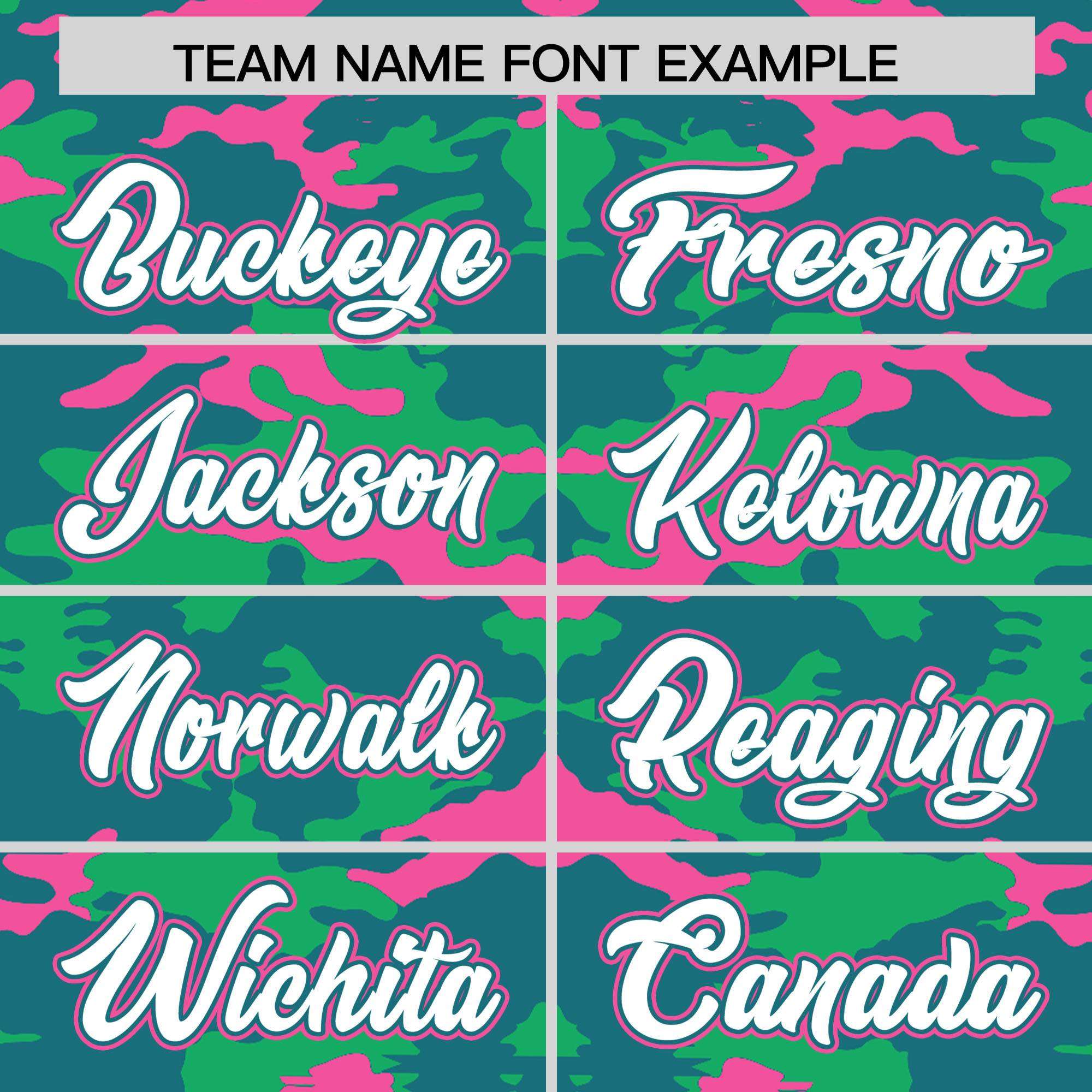 Custom Aqua Green-Pink Personalized Camo Design Authentic Baseball Jersey