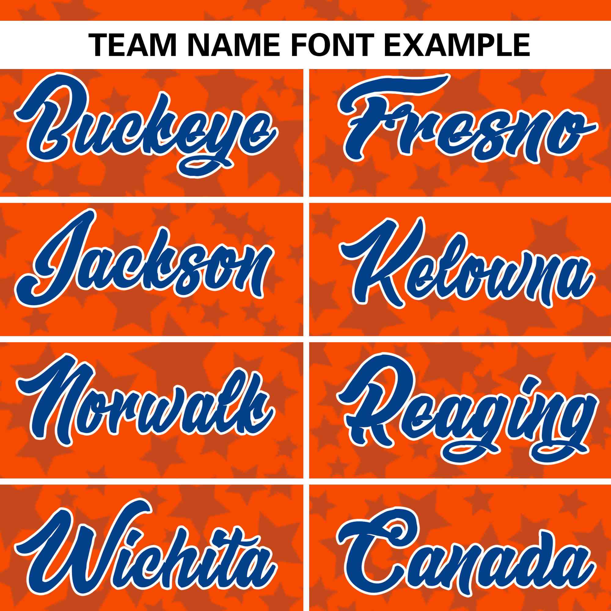 Custom Orange Royal Personalized Star Graffiti Pattern Authentic Baseball Jersey